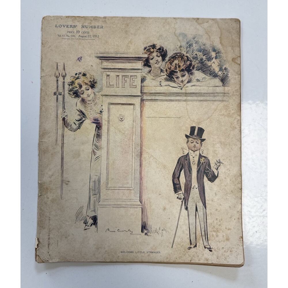 Antique Life Magazine August 22 1912 Lovers Number Illustrated Ads Winchester